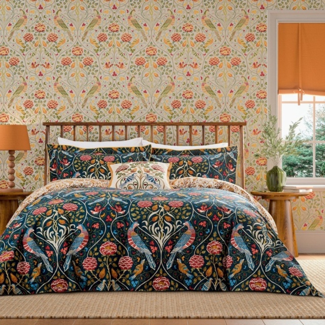 Morris and Co Seasons By May Duvet Set - Indigo - Double - image 1