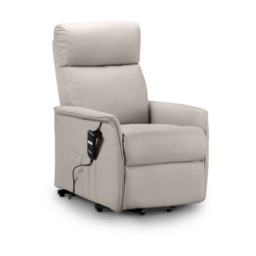 Julian Bowen Helena Rise and Recline Chair- Pebble Faux Leather - thumbnail 1
