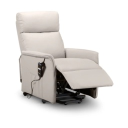Julian Bowen Helena Rise and Recline Chair- Pebble Faux Leather - thumbnail 2