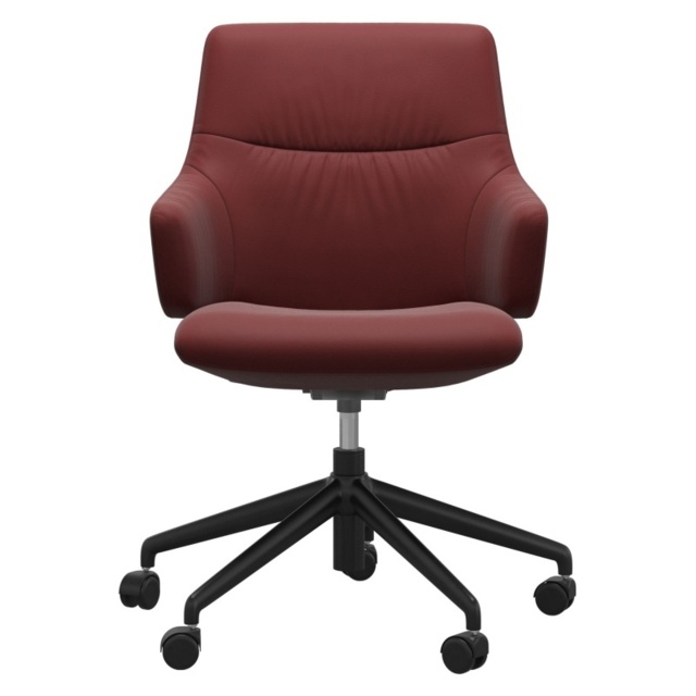 Stressless Mint Low Back Home Office Chair With Arms - Paloma Leather - image 1