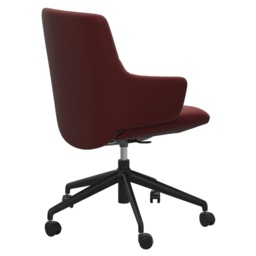 Stressless Mint Low Back Home Office Chair With Arms - Paloma Leather - thumbnail 2