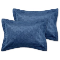 Catherine Lansfield Signature Art Deco Pearl Oxford Pillowcase Pair - Navy Blue