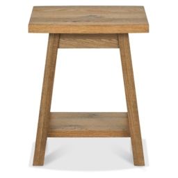 Brandon Rustic Oak Square Lamp Table - thumbnail 2