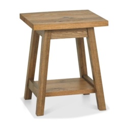 Brandon Rustic Oak Square Lamp Table - thumbnail 3