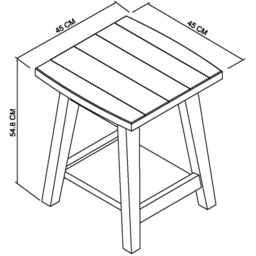 Brandon Rustic Oak Square Lamp Table - thumbnail 4