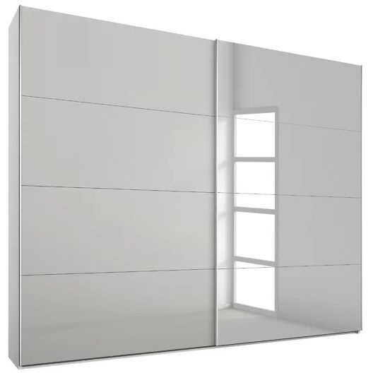 Stuttgart Soft Grey/Alpine White 181cm Wide Sliding Door Wardrobe - image 1