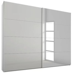Stuttgart Soft Grey/Alpine White 181cm Wide Sliding Door Wardrobe - thumbnail 1