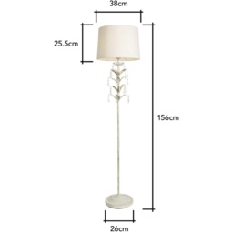BHS Paisley Floor Lamp - Cream - thumbnail 2