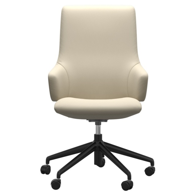 Stressless Laurel High Back Home Office Chair With Arms - Paloma Leather - image 1