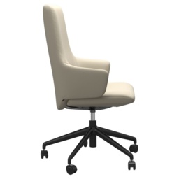 Stressless Laurel High Back Home Office Chair With Arms - Paloma Leather - thumbnail 4