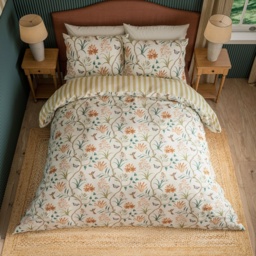 Sanderson Options Clementine Duvet Set - Ochre - Single - thumbnail 2