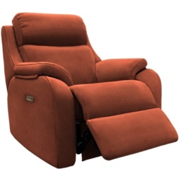 G Plan Kingsbury Recliner Chair - Leather Grade H - Electric with Headrest and Lumbar - thumbnail 1