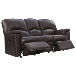 G Plan Chloe 3 Seater Recliner Sofa - Leather Grade H - Double Power - thumbnail 2