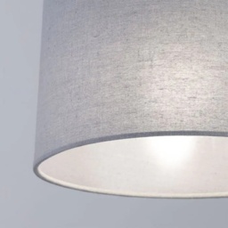 BHS Mira Easy Fit Linen Light Shade 25cm - Grey - thumbnail 3