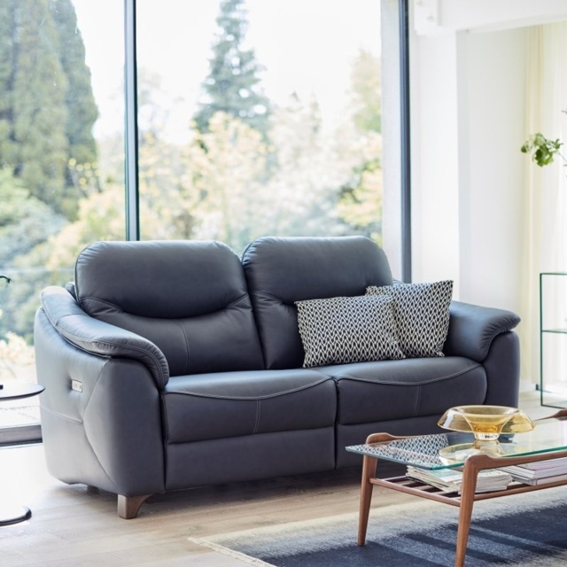 G Plan Jackson 3 Seater Recliner Sofa - Fabric Grade W - Manual Double