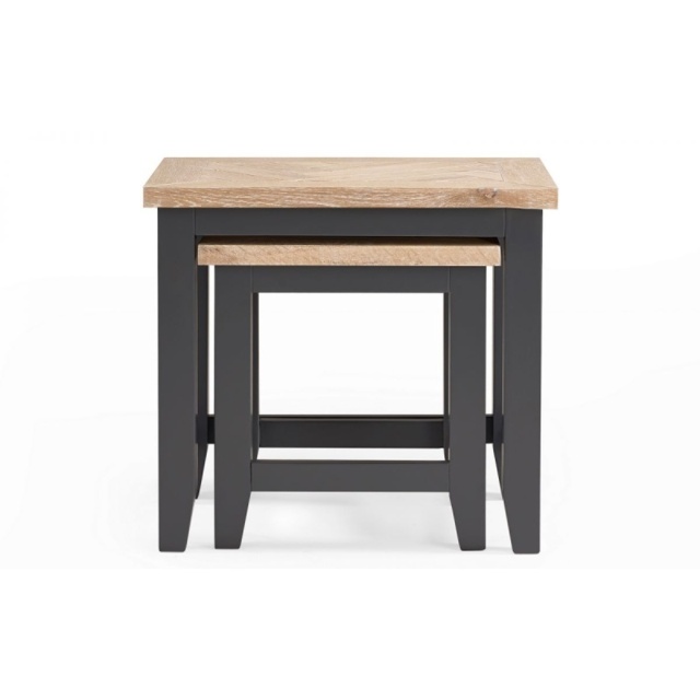 Julian Bowen Bordeaux Nest Of Tables - Dark Grey - image 1