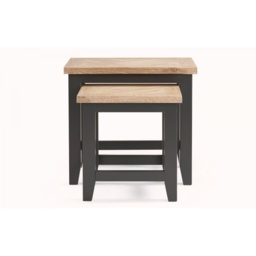 Julian Bowen Bordeaux Nest Of Tables - Dark Grey - thumbnail 2