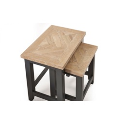 Julian Bowen Bordeaux Nest Of Tables - Dark Grey - thumbnail 4