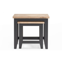 Julian Bowen Bordeaux Nest Of Tables - Dark Grey