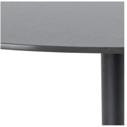 Malta Ceramic Round Bar Table - Matt Black - thumbnail 3