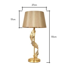 BHS Brookby Stem Table Lamp - Gold - thumbnail 2