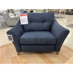 G Plan Hatton Snuggler Chair in Girona Midnight Fabric With Walnut Wood - thumbnail 3
