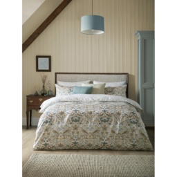 William Morris At Home Strawberry Thief Duvet Set - Hessian - Double - thumbnail 1