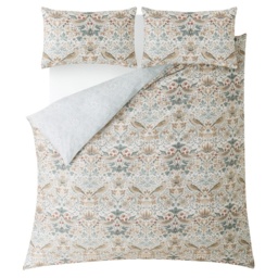 William Morris At Home Strawberry Thief Duvet Set - Hessian - Double - thumbnail 3
