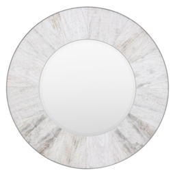 Gallery Direct Hackney Mirror Round 90cm - White Oak / Grey - thumbnail 4