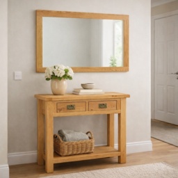 Ascot Rustic Oak Wall Mirror - thumbnail 3