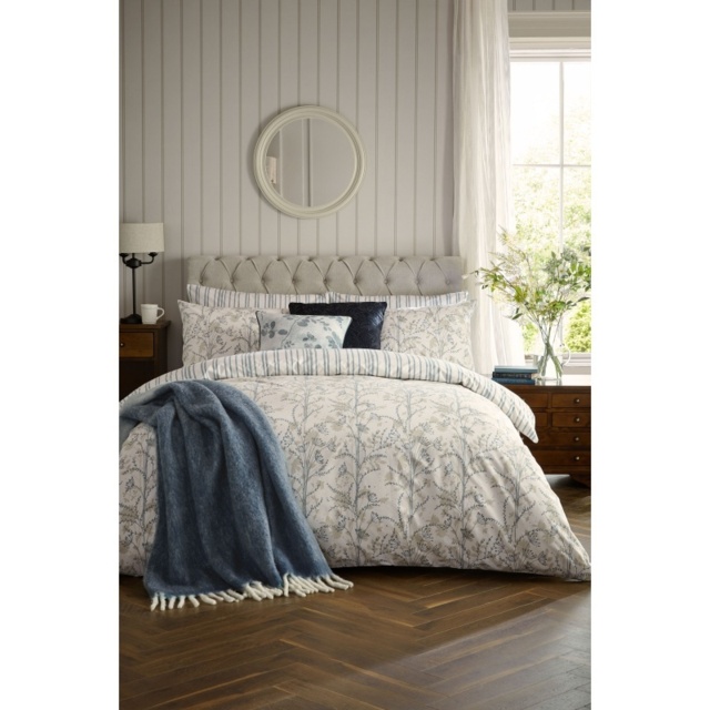 Laura Ashley Fennelton Duvet Cover Set - Cream/Blue - Double - image 1
