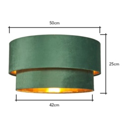 BHS Tia Light Shade 50cm - Green - thumbnail 2