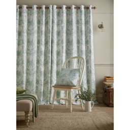 Laura Ashley Tuileries Blackout Lined Eyelet Curtains - Dark Sage - W 44 x D 54 - thumbnail 3