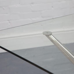 HND Helsinki Square Dining Table - 70cm x 70cm - Glass - thumbnail 3