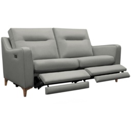 G Plan Austen 3 Seater Leather Sofa With Double Power Footrest and USB - Leather Grade H - thumbnail 1