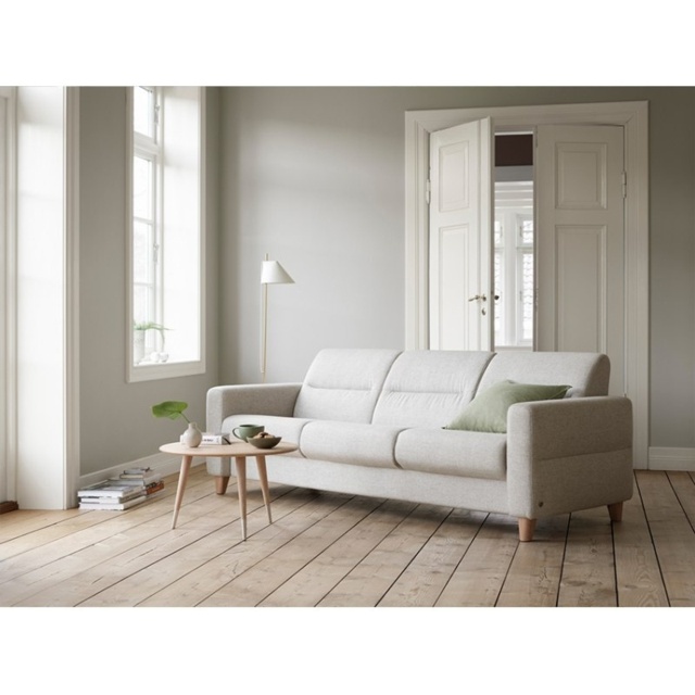 Stressless Fiona Fabric 3 Seater Sofa - 1 x Steel Arm LHF - image 1
