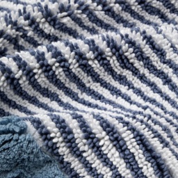 Christy Portobello Stripe Cotton Bath Mat - Chalk Blue - thumbnail 4