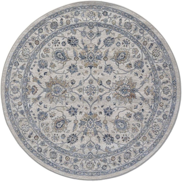 Mastercraft 057-0166/6464 Da Vinci Round Rug - Cream/Silver - 160cm Circle - image 1