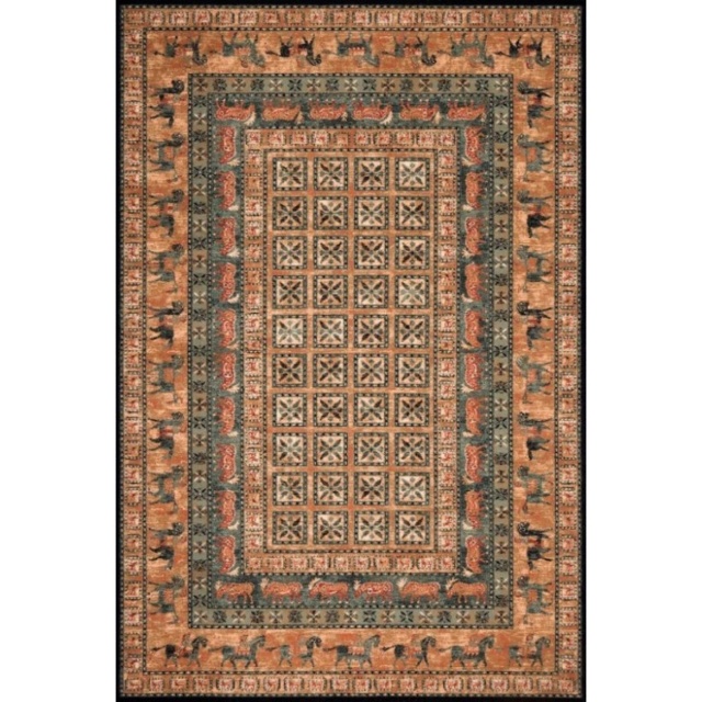 Mastercraft 4301/500 Kashqai Rug - Green - 135 x 200cm - image 1