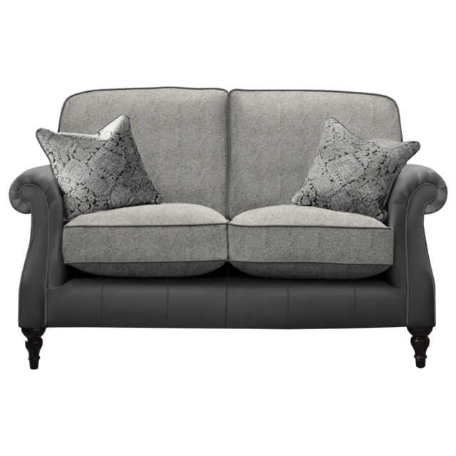 Parker Knoll Eastbury 2 Seater Formal Back Leather/Fabric Sofa - Leather/Fabric Mix - image 1