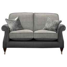 Parker Knoll Eastbury 2 Seater Formal Back Leather/Fabric Sofa - Leather/Fabric Mix - thumbnail 2