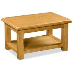 Ascot Rustic Oak Rectangular Large Coffee Table - thumbnail 2