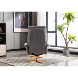 Mars Recliner Chair and Footstool Set - Fossil Fabric - thumbnail 7