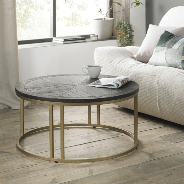 Calgary Round Coffee Table - Peppercorn Ash - image 1