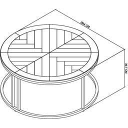 Calgary Round Coffee Table - Peppercorn Ash - thumbnail 5
