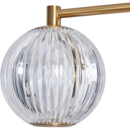 BHS Rimi Acrylic Ball 3 Light Semi Flush - Brass - thumbnail 3