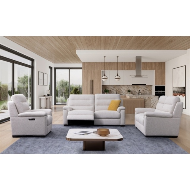 Nelson 2.5 Seater Leather Sofa With 2 Power Recliners and Lumbar Support - BX/TO Leather - image 1