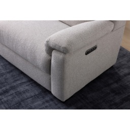 Nelson 2.5 Seater Leather Sofa With 2 Power Recliners and Lumbar Support - BX/TO Leather - thumbnail 3
