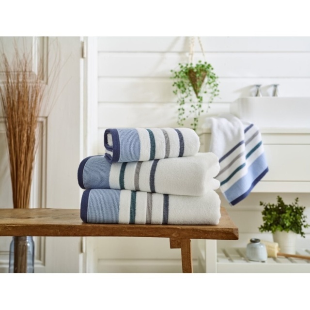 Deyongs Portland Stripe Supersoft Towel - Oceanic - Bath Sheet - image 1