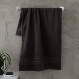 Catherine Lansfield Zero Twist Towel - Charcoal - Bath Towel - thumbnail 2